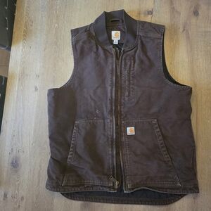 Carhartt Dark Brown Utility Vest Large Tall